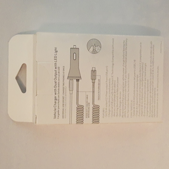 Verizon Micro USB Car Charger with dual output and LED Light NIP SEALED - Picture 2 of 10